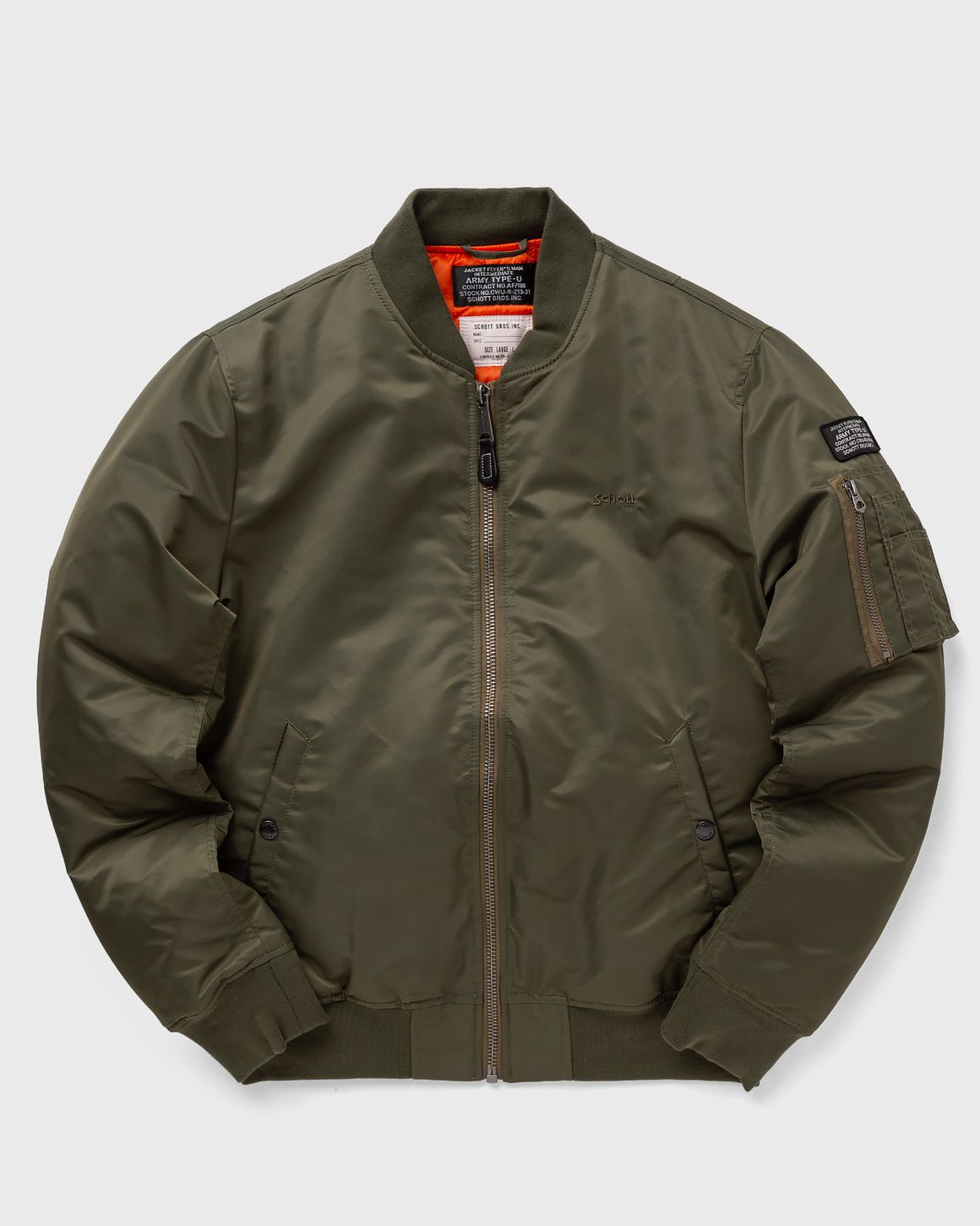 Schott NYC BOMBER JACKET Green | BSTN Store