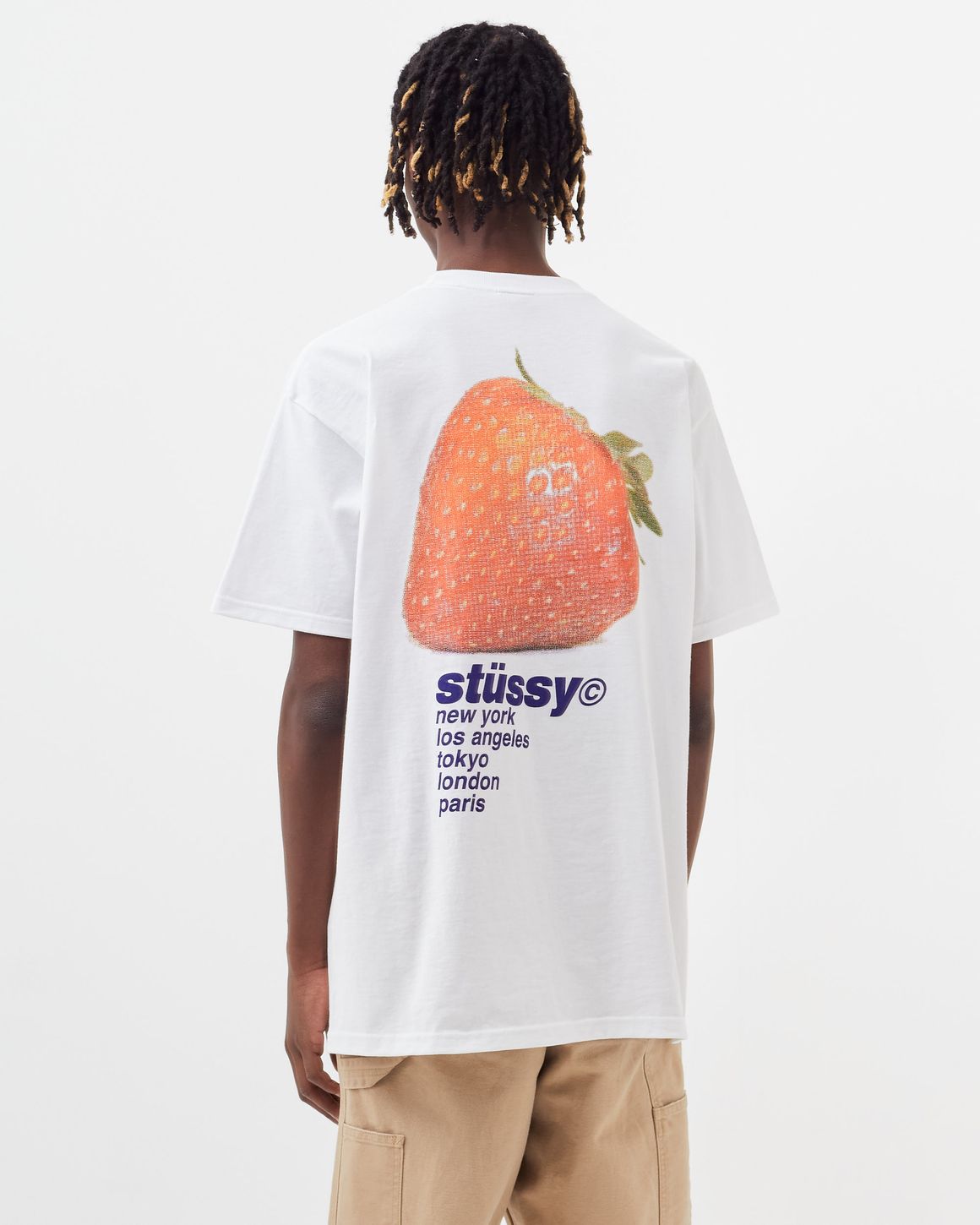 Stussy Strawberry Tee White | BSTN Store