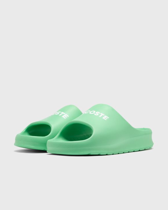 Green best sale lacoste sliders