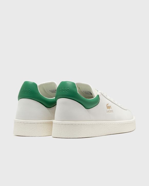 Lacoste BASESHOT PREMIUM LEATHER TRAINERS Green White BSTN Store