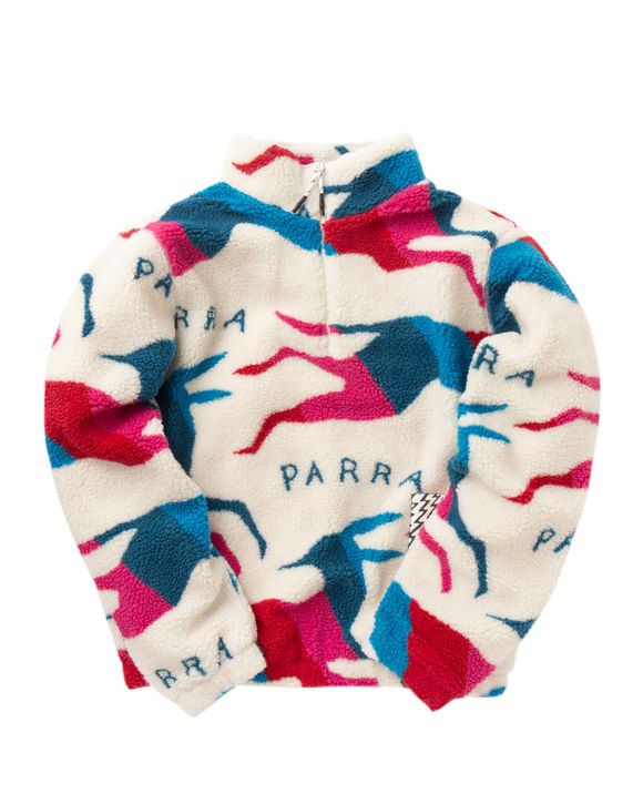 By Parra jumping foxes sherpa fleece pullover White BSTN Store