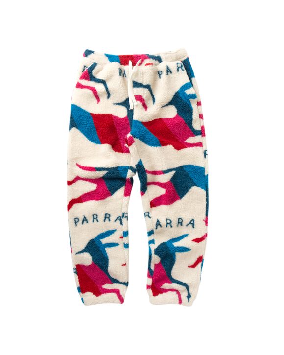 By Parra JUMPING FOXES SHERPA FLEECE PANTS White BSTN Store