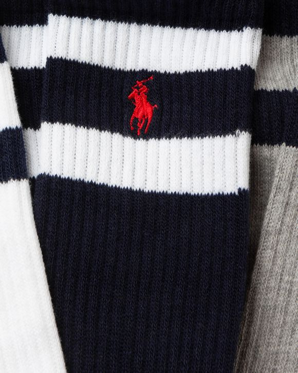 CLASSIC STRIPE-CREW SOCKS-3 PACK
