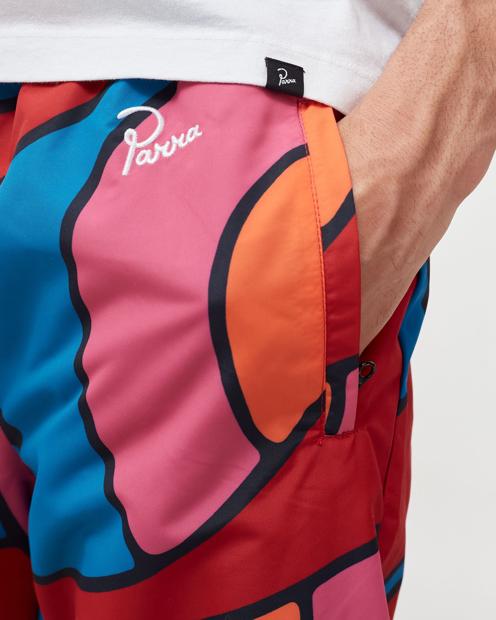 serpent pattern track pants