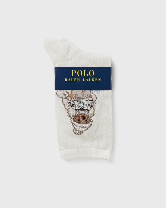 Polo Ralph Lauren WINTER BEAR CREW SOCKS White - IVORY