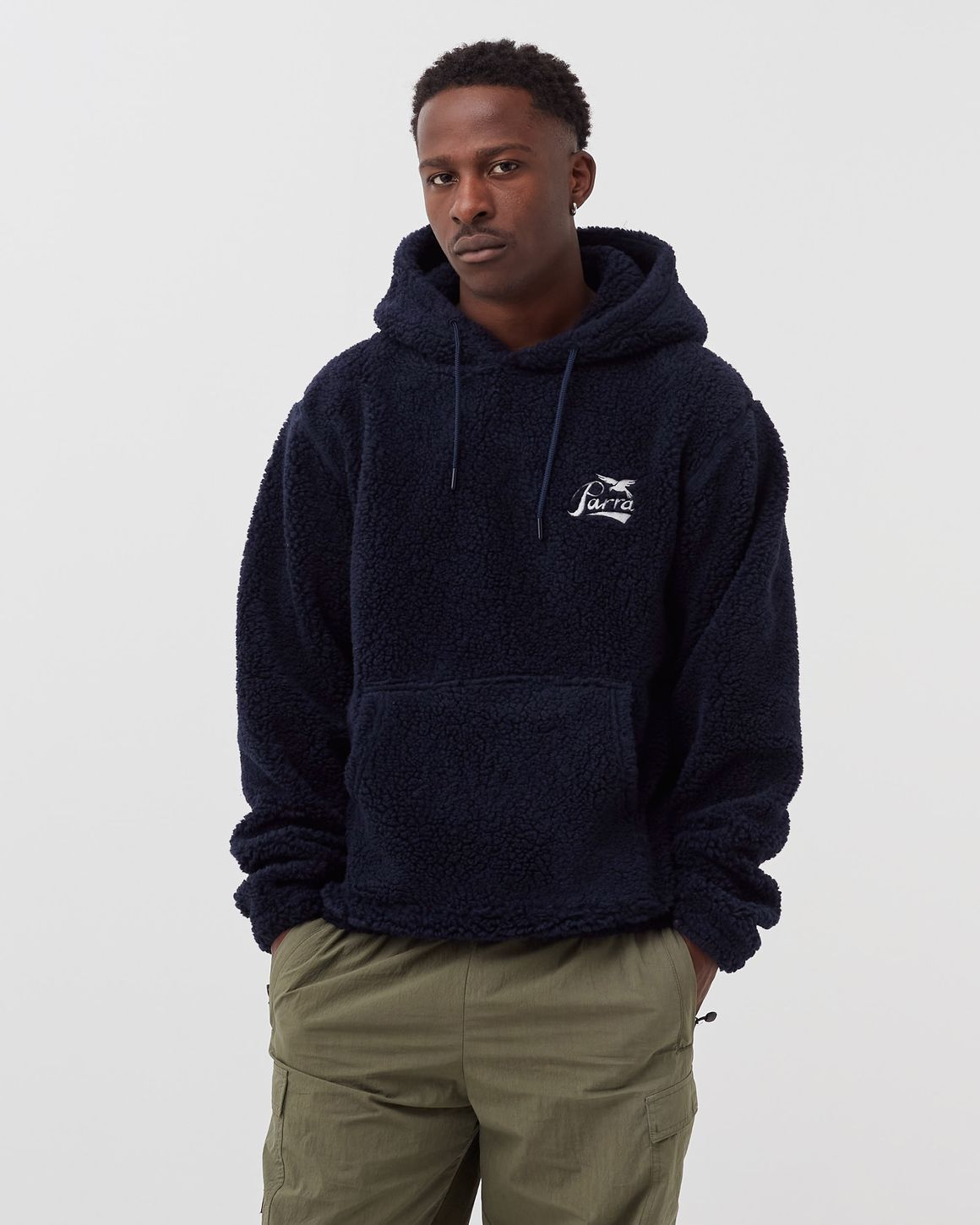 【BY PARRA】バイパラ Pencil Bird Polar Fleece Hoodie By Parra pencil bird polar fleece Hoodie Blue | BSTN Store