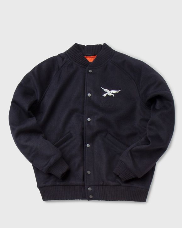 sad pencil wool varsity jacket