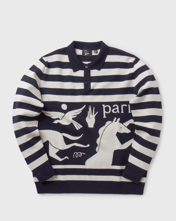 basket bird horse knitted polo shirt