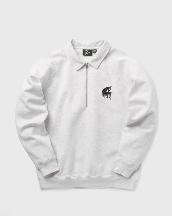 BACKWARDS HALF ZIP POLO SWEATSHIRT
