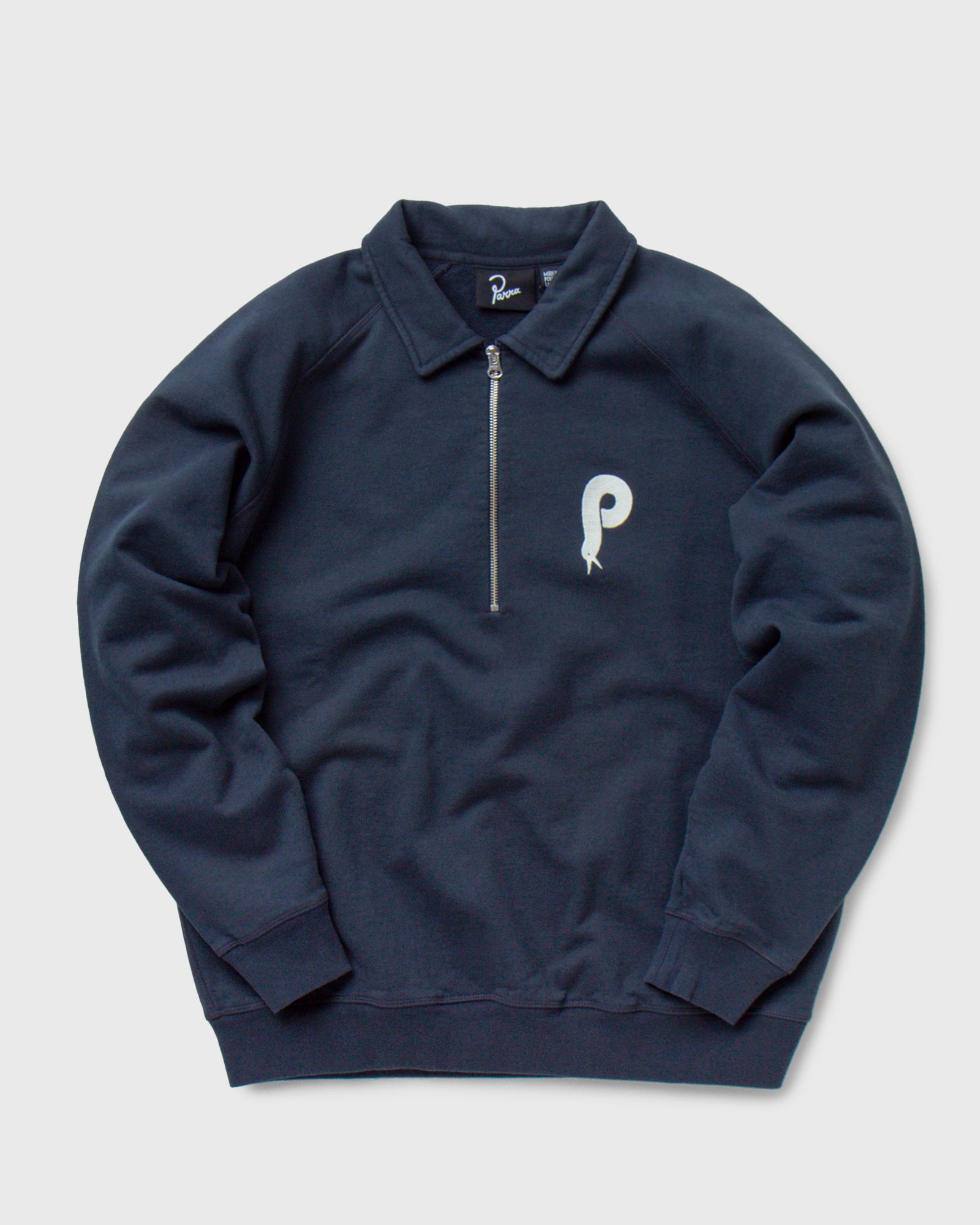 BIRDFACE FONT P HALF ZIP POLO SWEATSHIRT