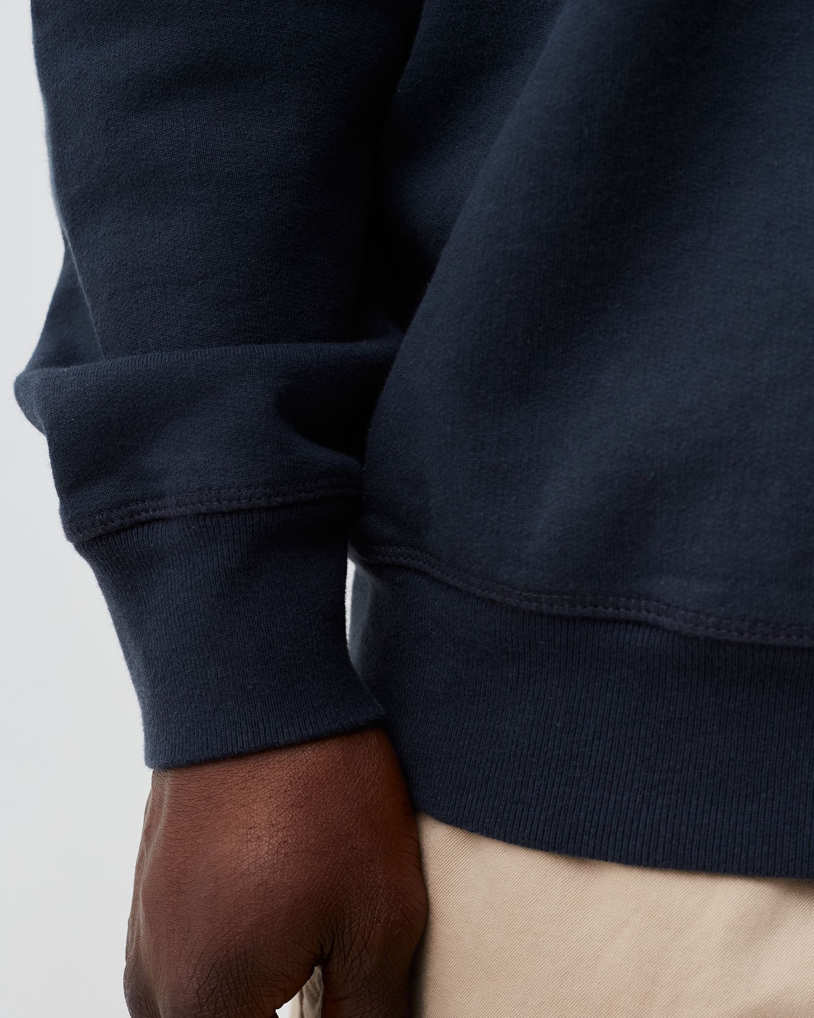 BIRDFACE FONT P HALF ZIP POLO SWEATSHIRT