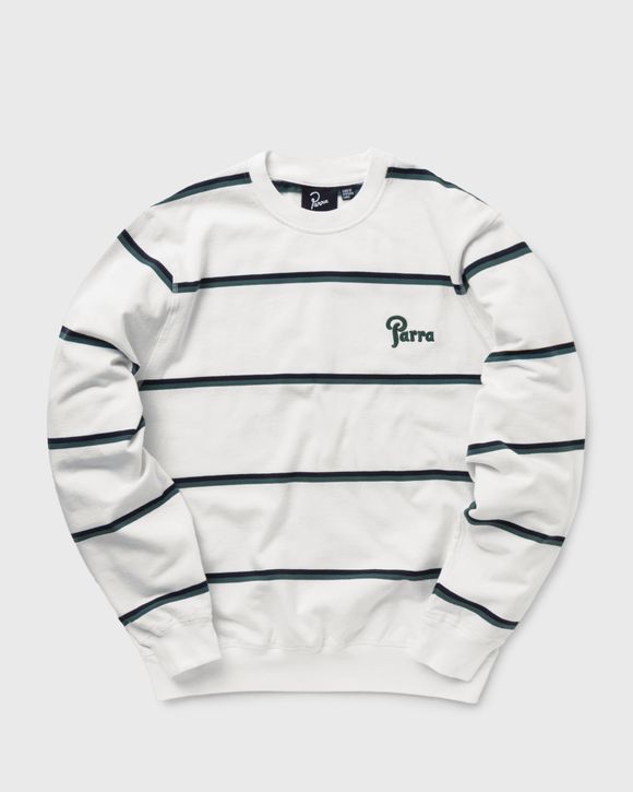 FANCY LOGO STRIPED CREW NECK SWEATSHIRT