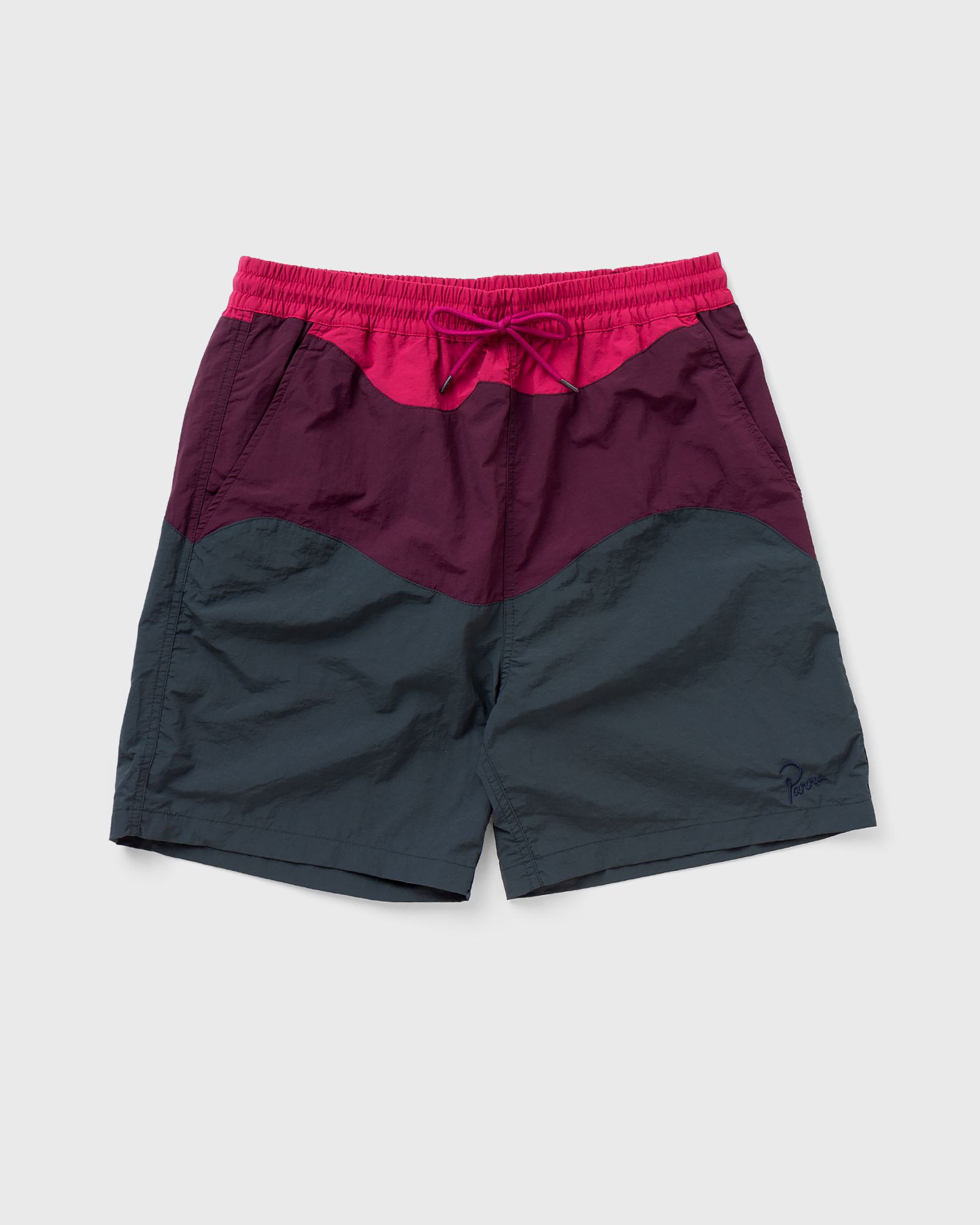 waved swim shorts