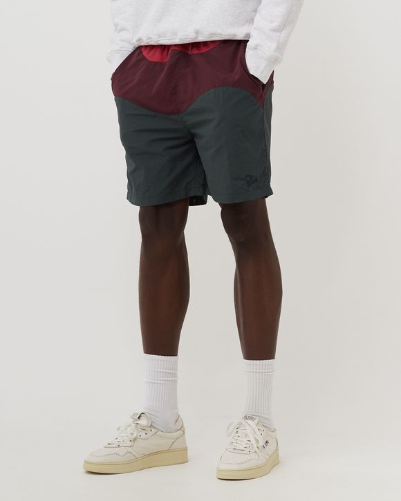 waved swim shorts