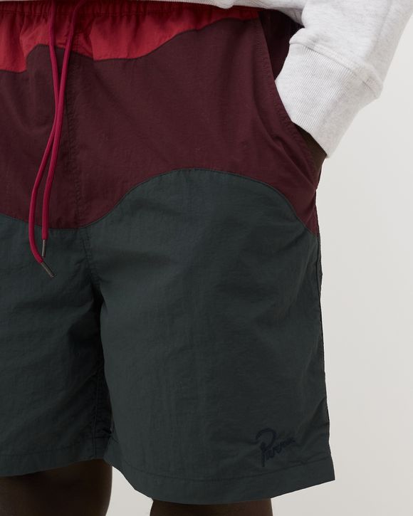 waved swim shorts