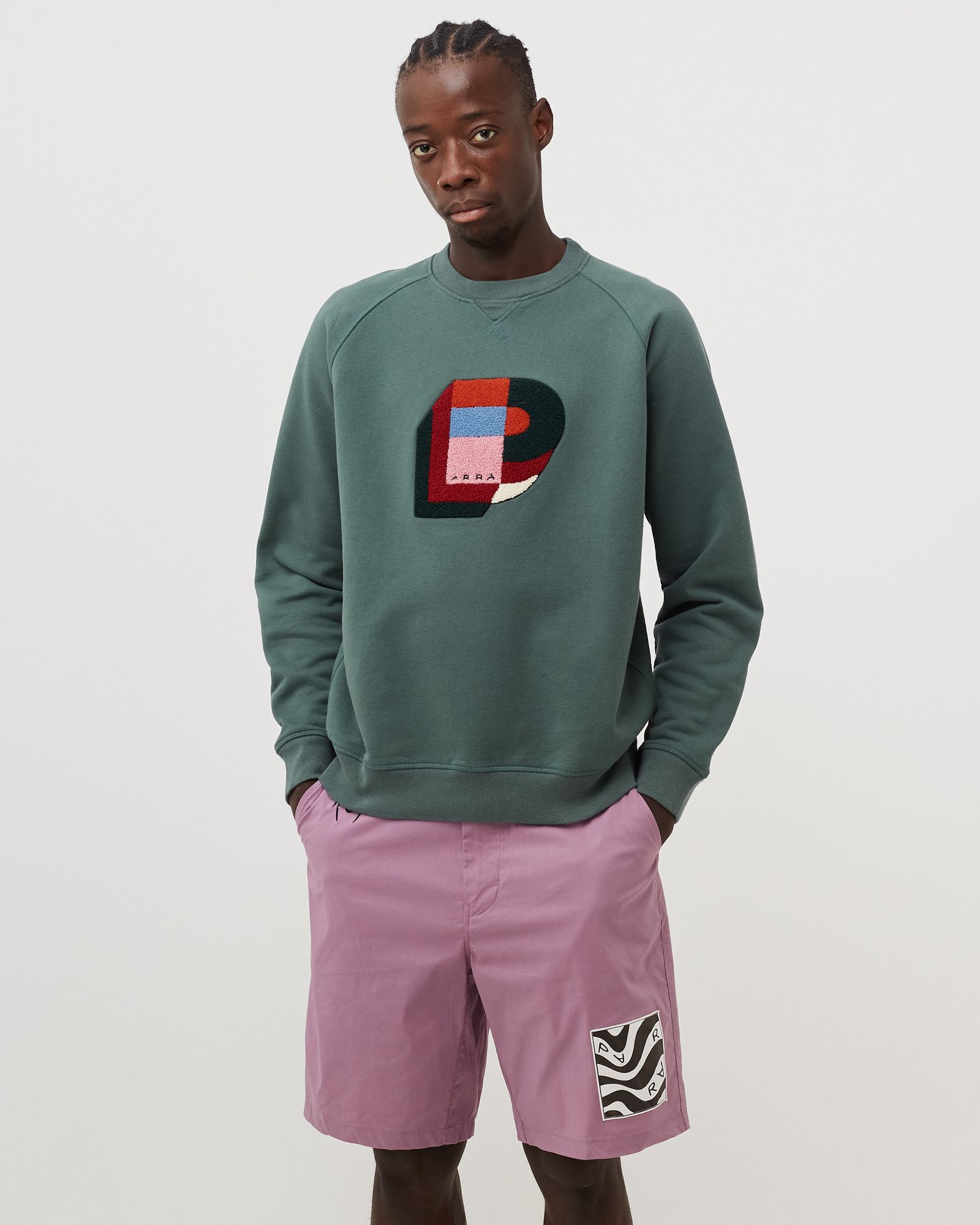 building block logo crew neck sweatshirt