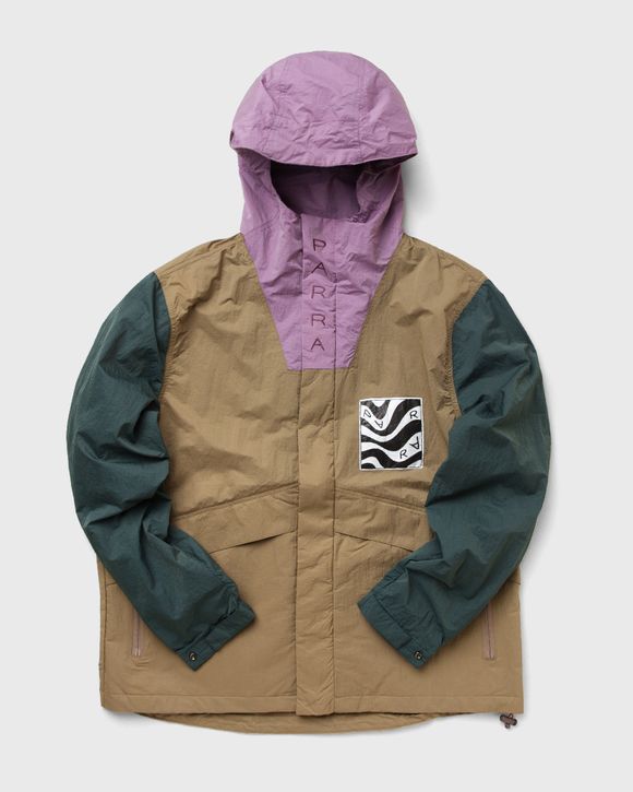 distorted logo jacket - SAND