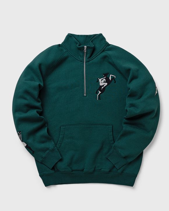 By Parra life experience half zip sweatshirt Green - Pine Green