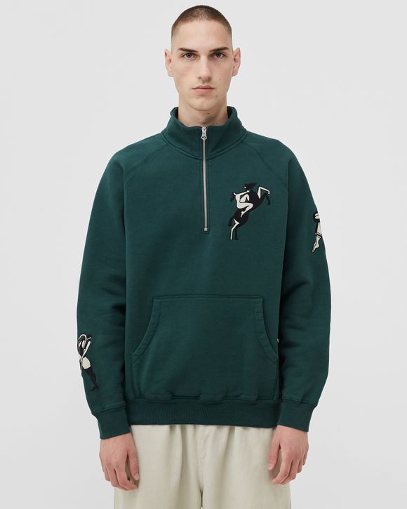 By Parra life experience half zip sweatshirt Green - Pine Green