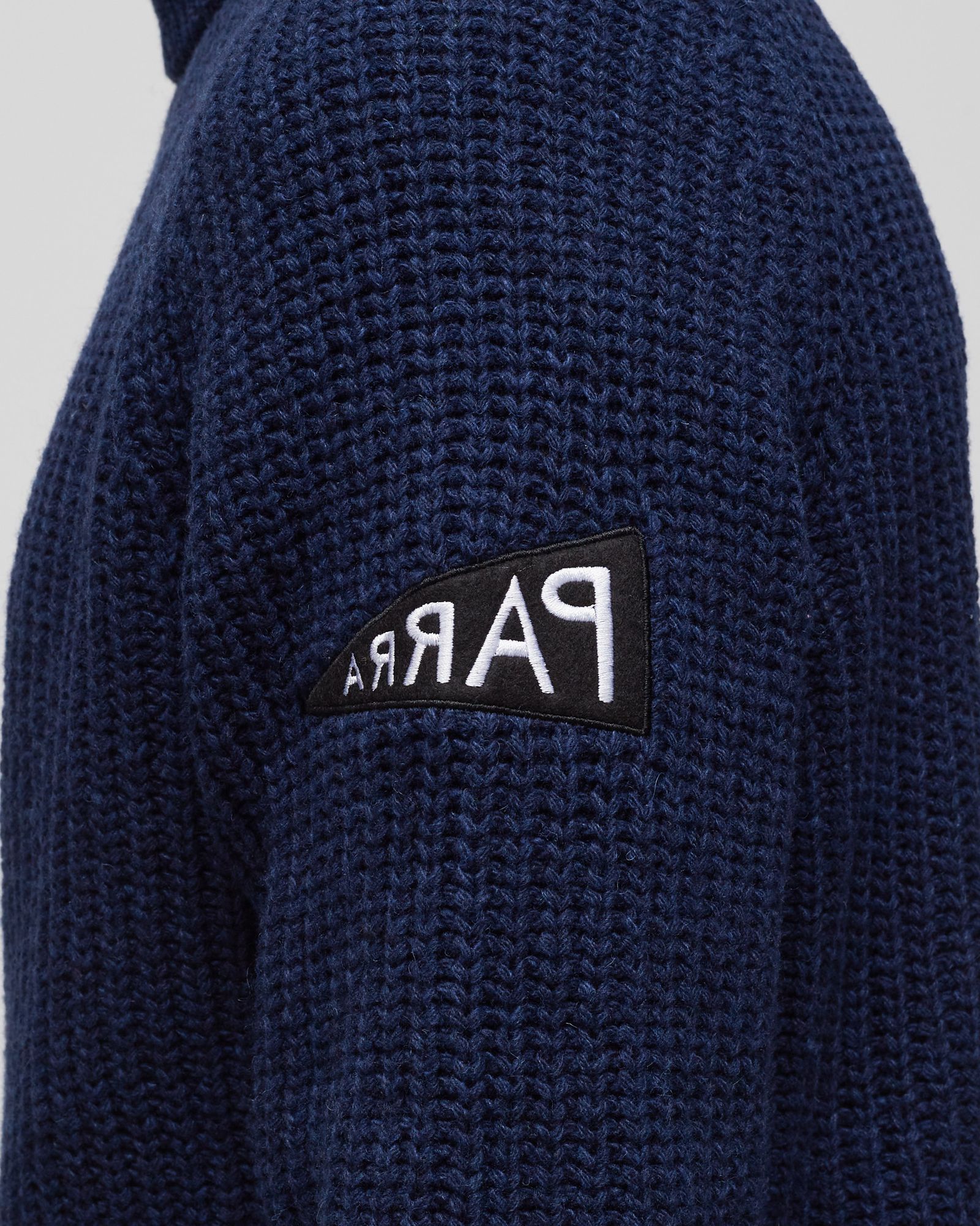 mirrored flag logo knitted pullover