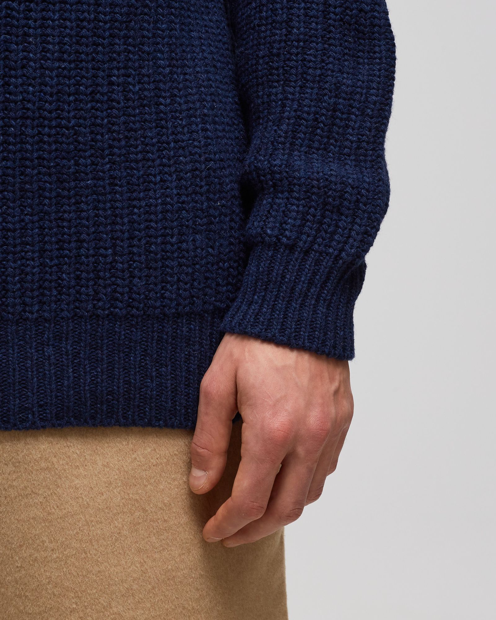 mirrored flag logo knitted pullover