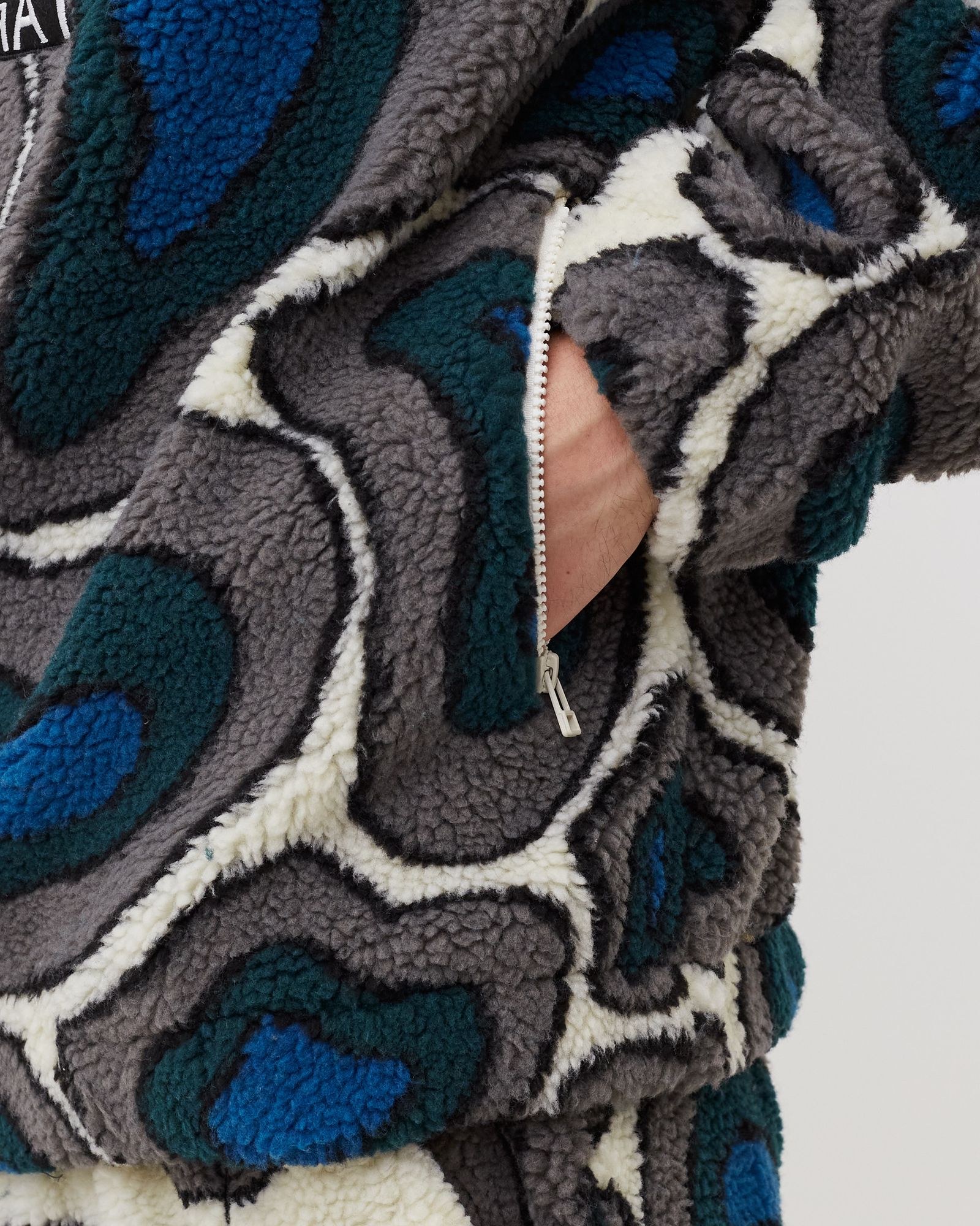 amethist geode polar fleece pullover