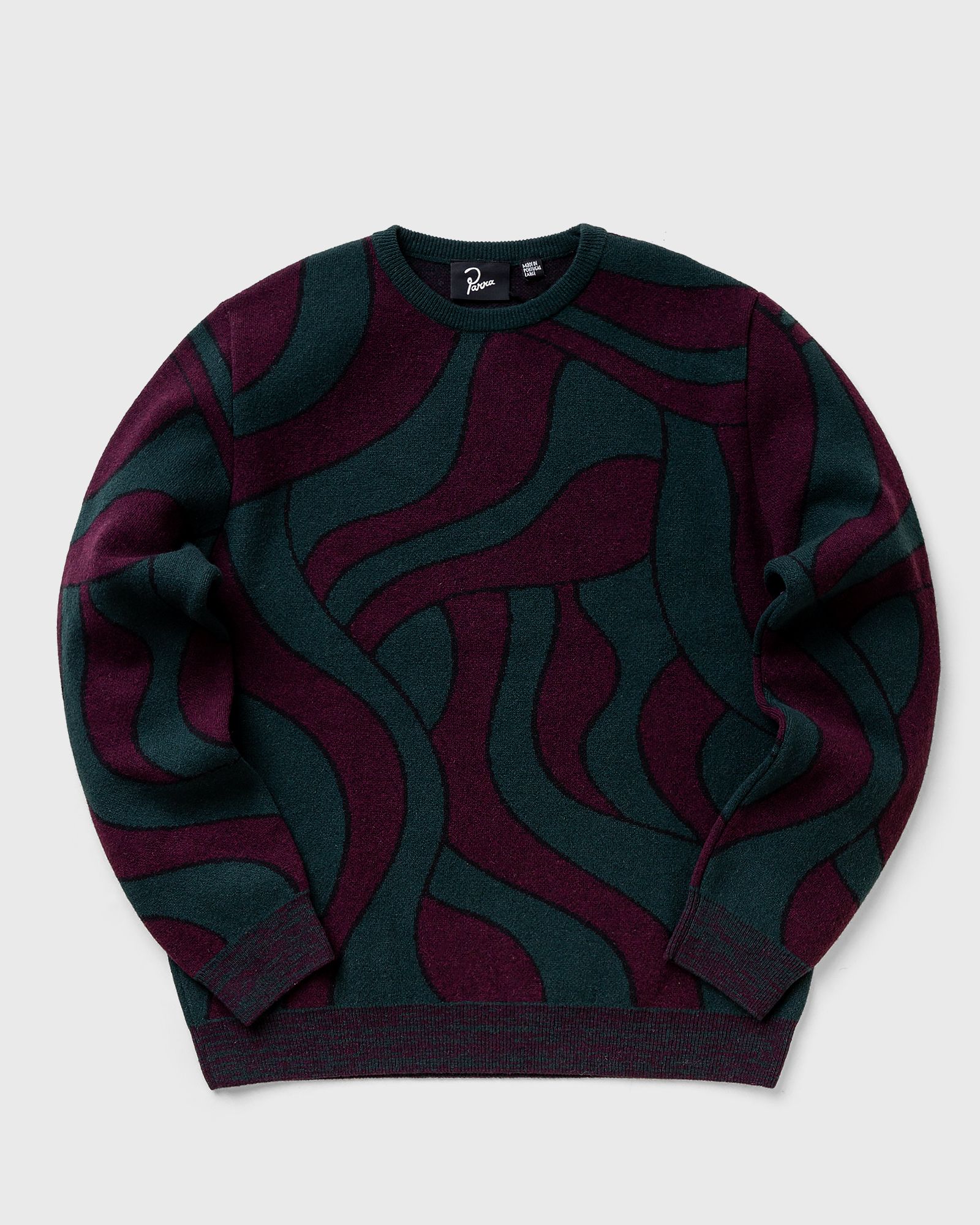 distorted waves knitted pullover