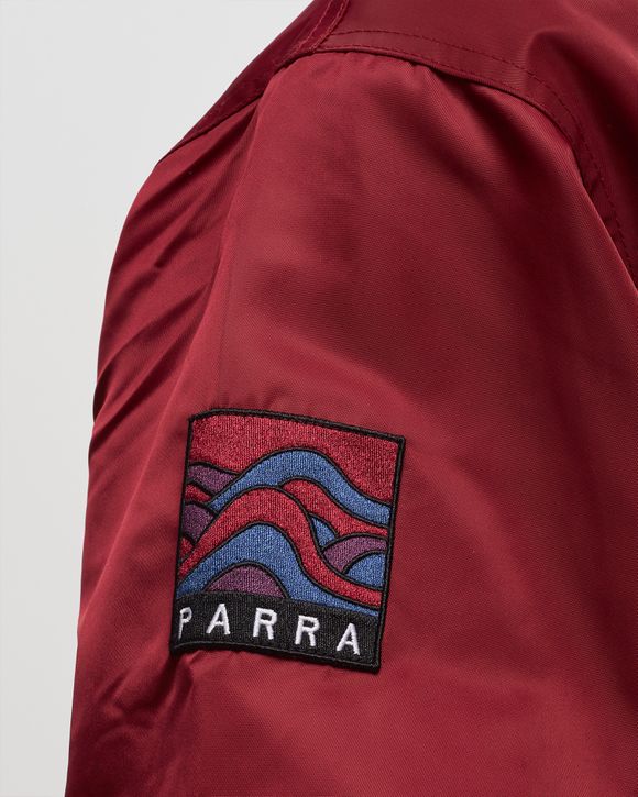 By Parra Stacked Pets Varsity Jacket Red - DEEP RED