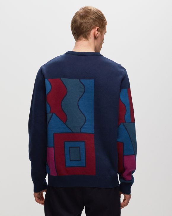 Blocked Landscape Knitted Pullover