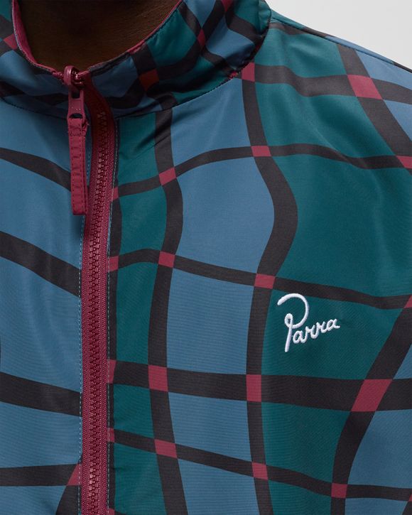 By Parra Squared Waves Pattern Track Top Green | BSTN Store