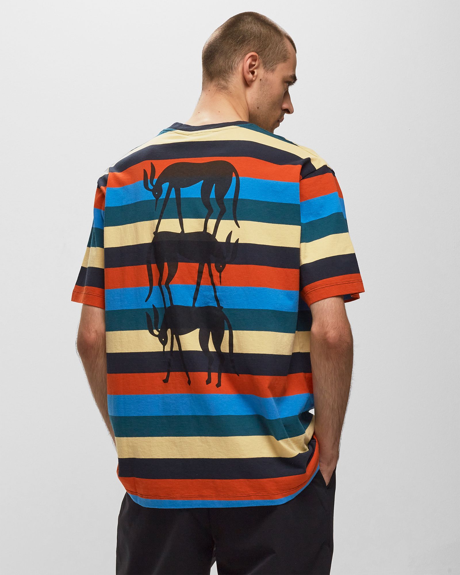 Stacked Pets On Stripes T-Shirt