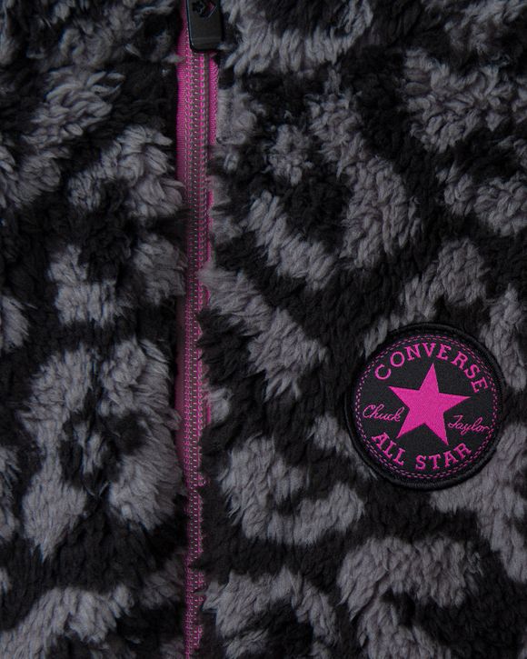 LEOPARD SHERPA FULL ZIP