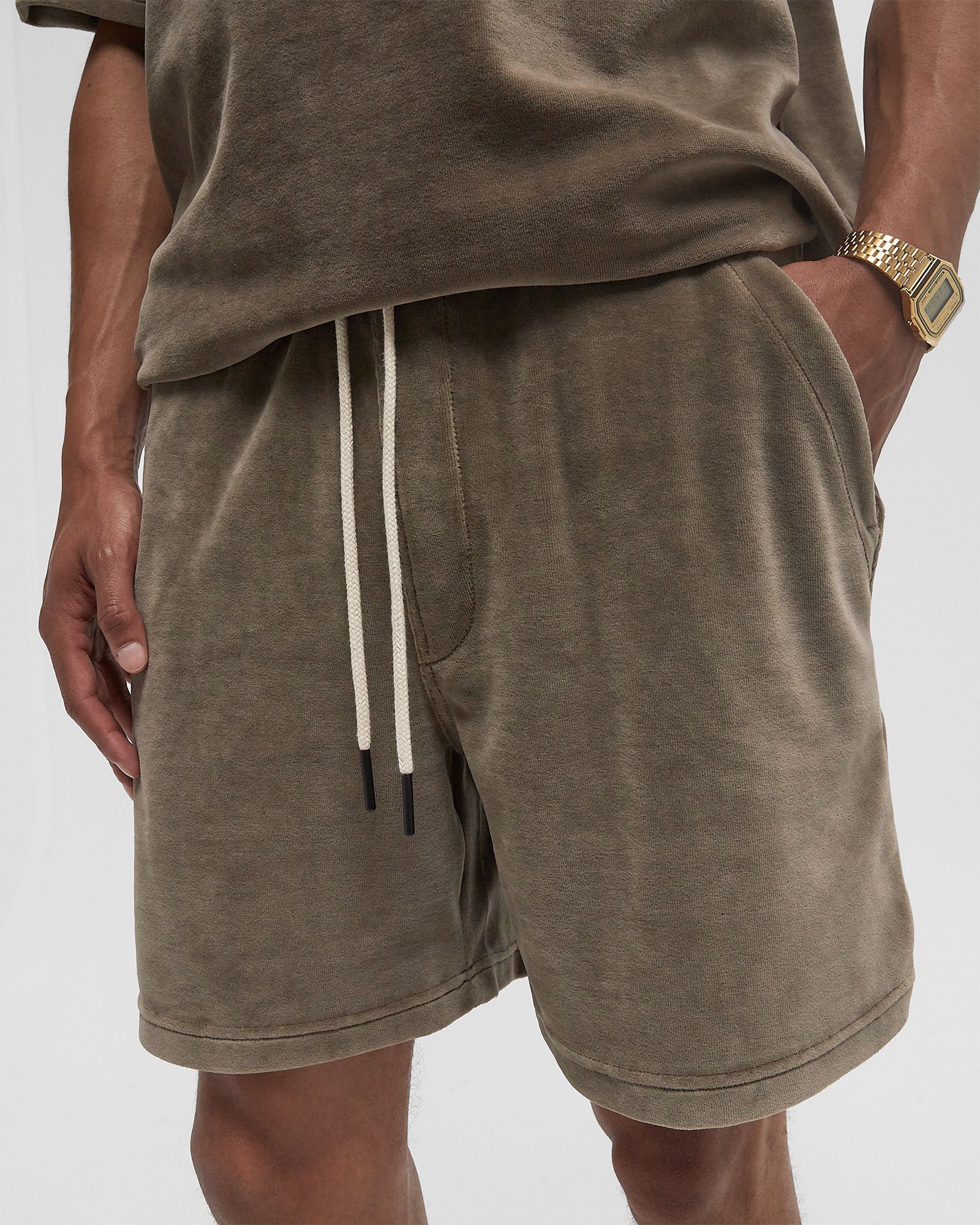 Morel Velour Shorts