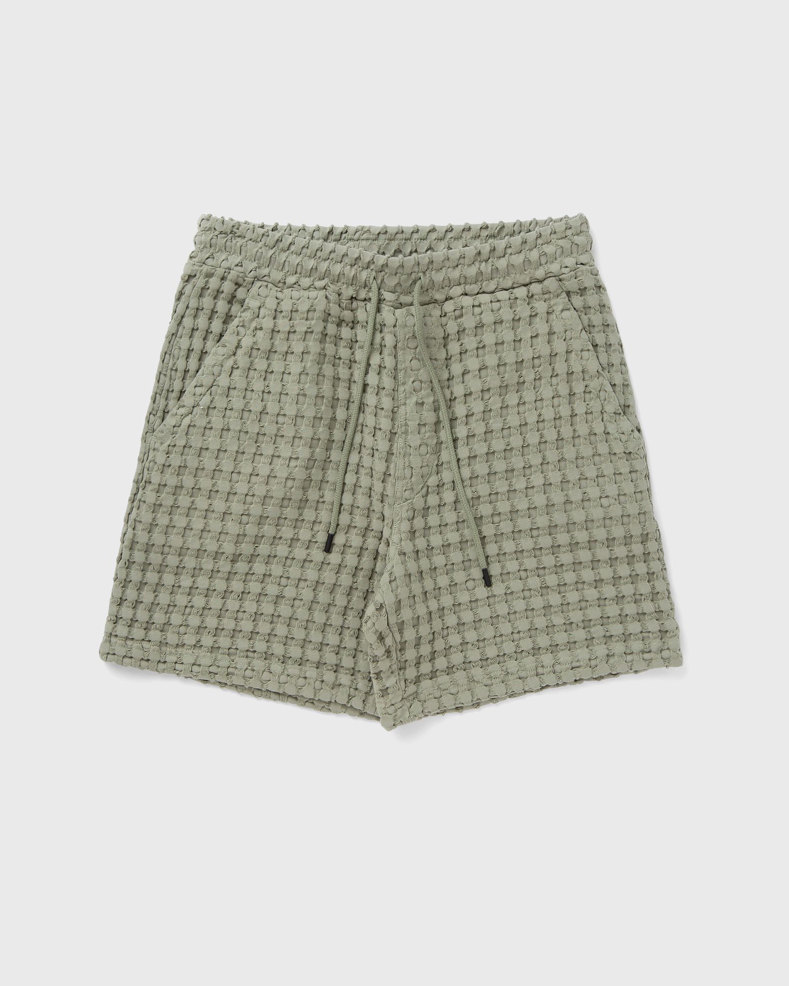 Dusty Green Porto Waffle Shorts