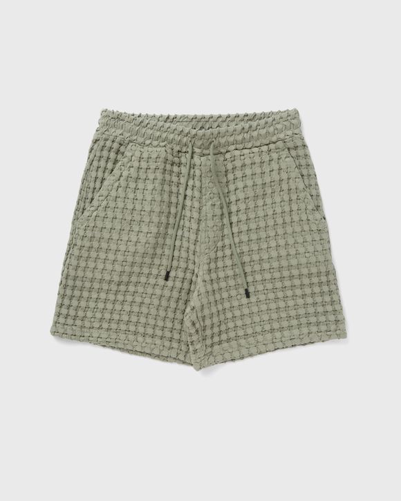 Dusty Green Porto Waffle Shorts