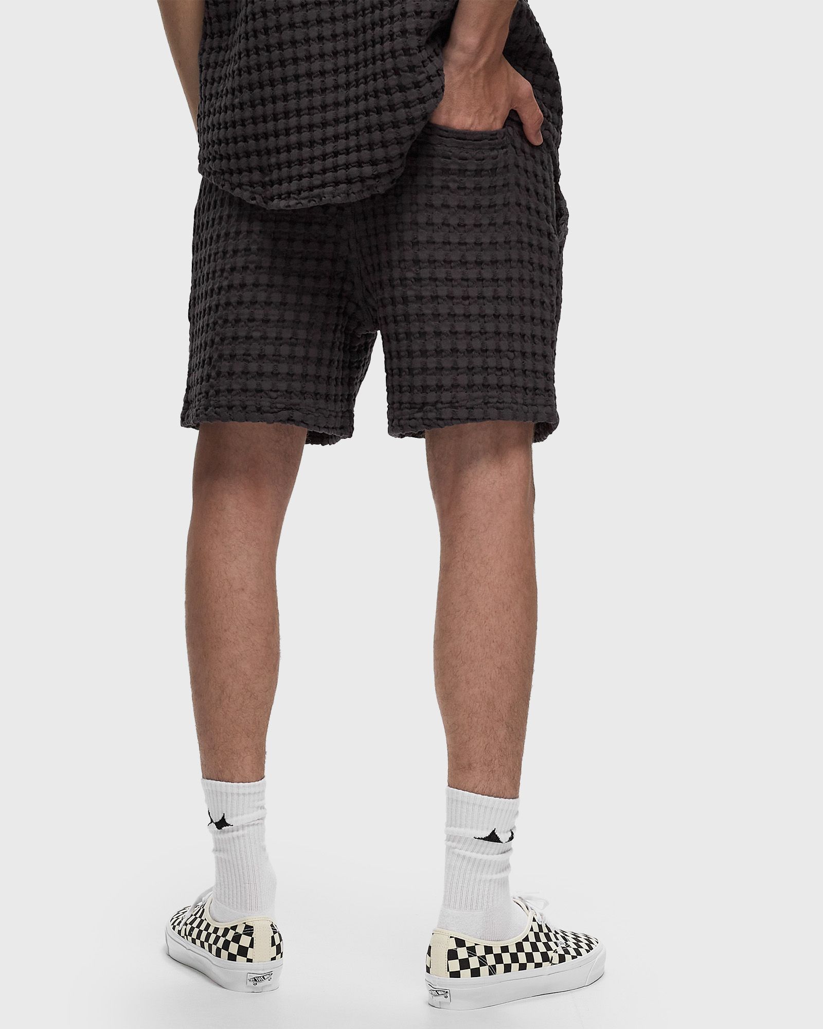 Nearly Black Porto Waffle Shorts