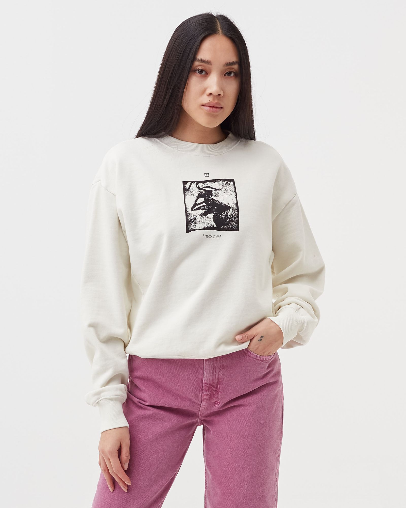 WMNS more klassic crew bleached SWEATSHIRT