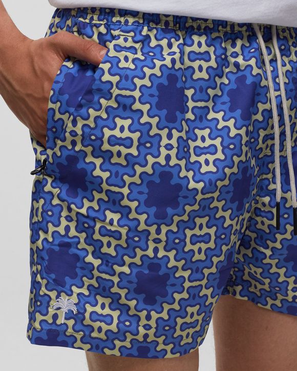 Supreme Mens Size 30 Blue Geometric Print Swim Trunk Board Shorts