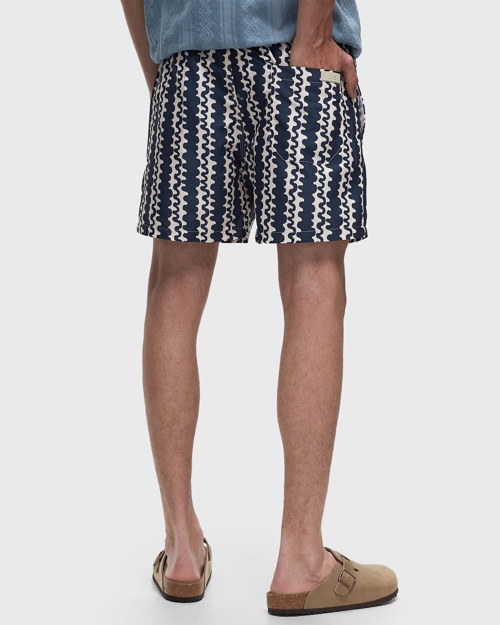 Blue Scribble Swim Shorts