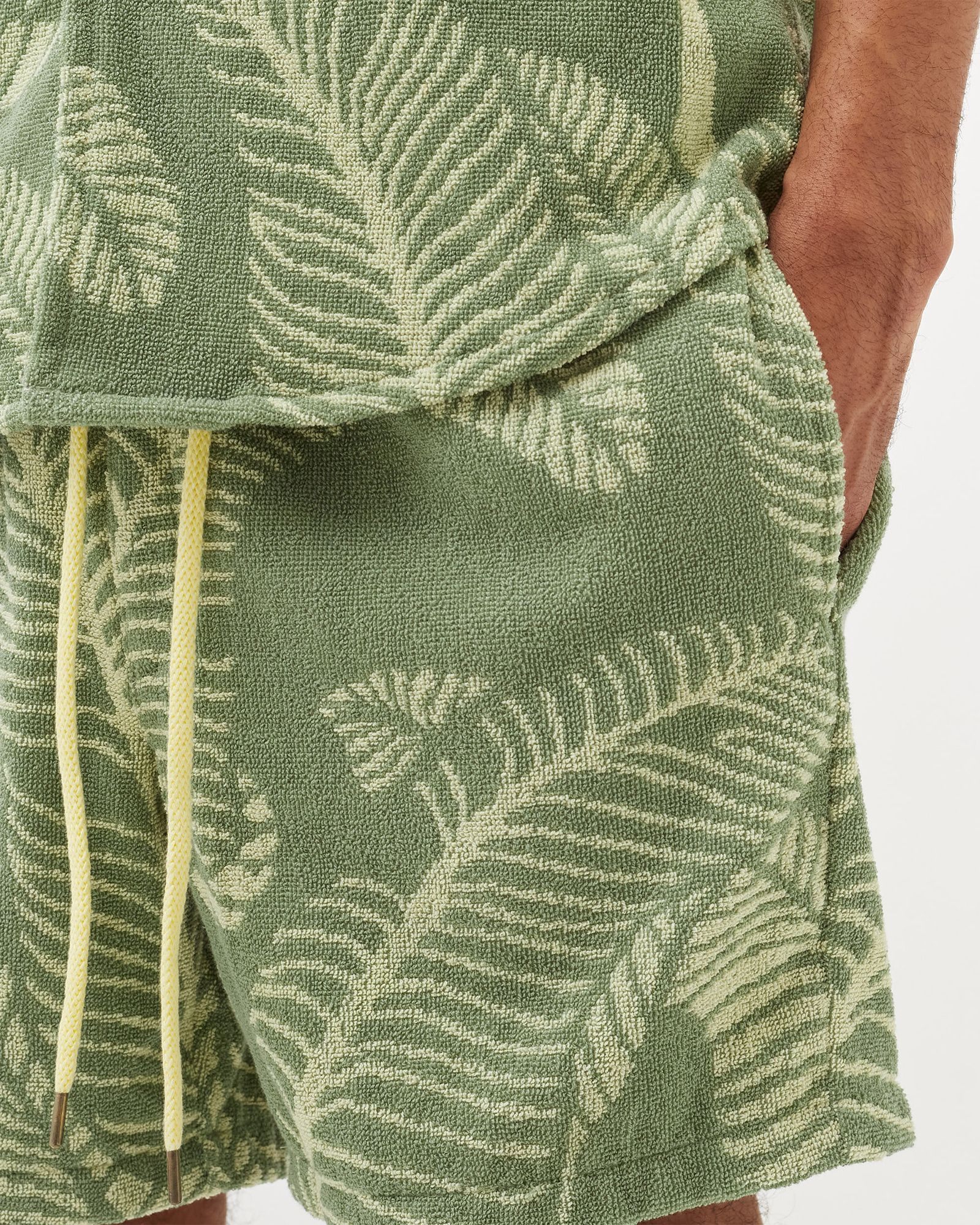Banana Leaf Terry Shorts