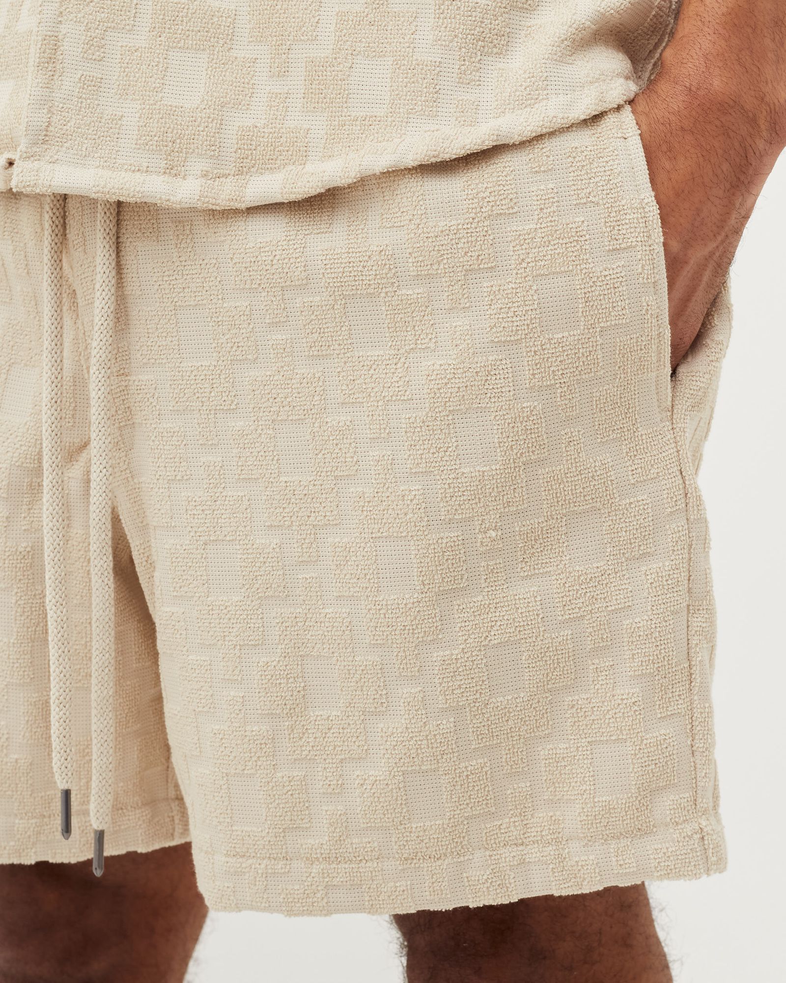 Beige Machu Terry Shorts