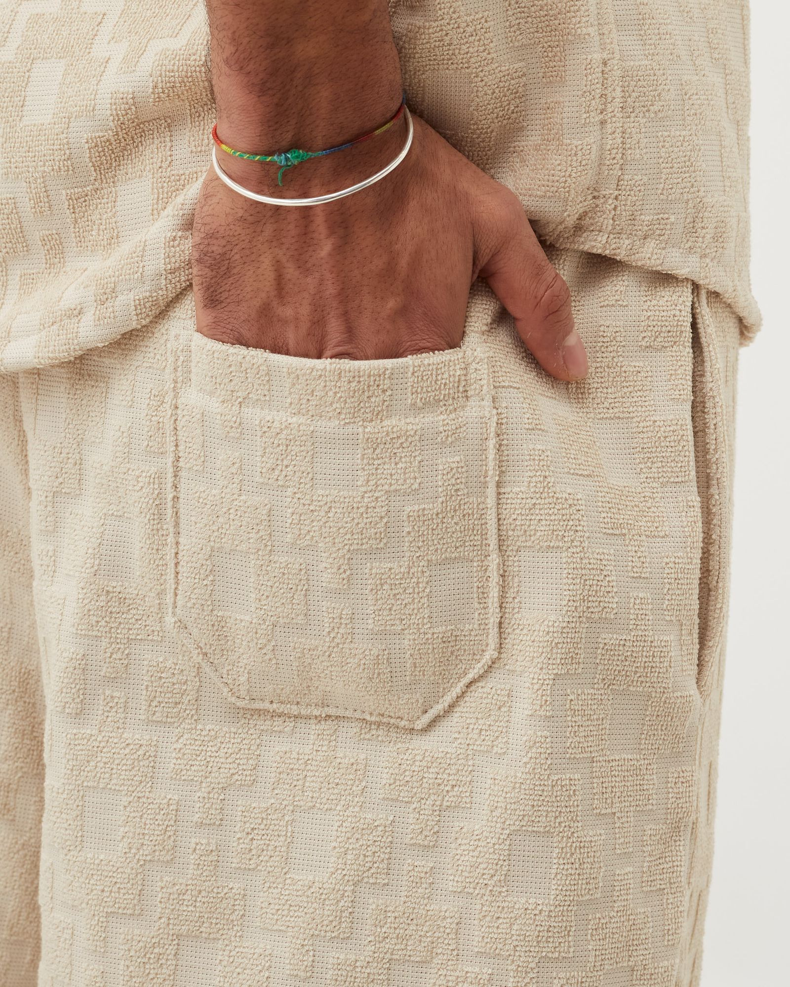 Beige Machu Terry Shorts