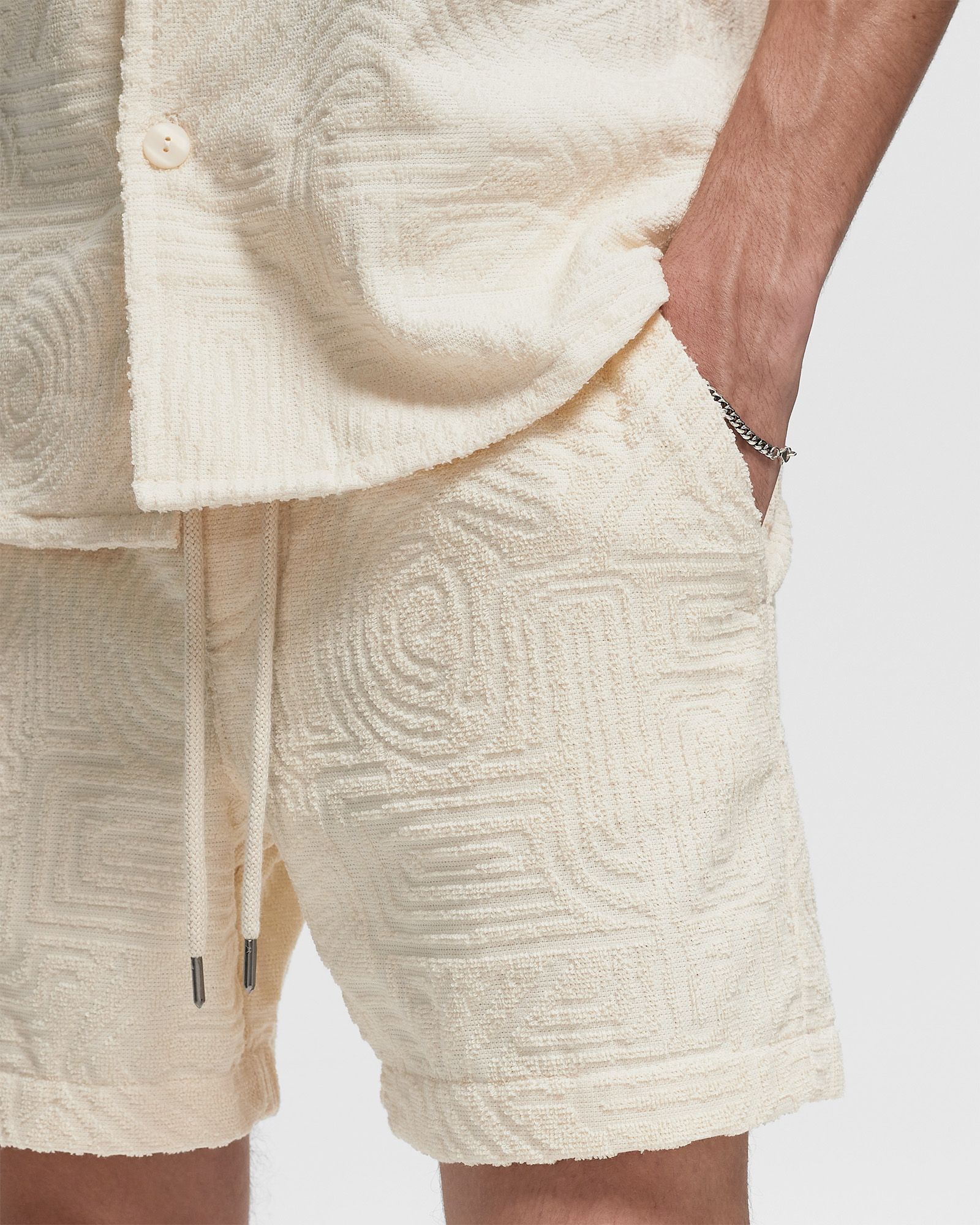 Cream Golconda Terry Shorts