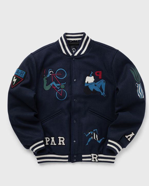 Mitchell & Ness Yankees Wool Blend Varsity Jacket in Blue for Men