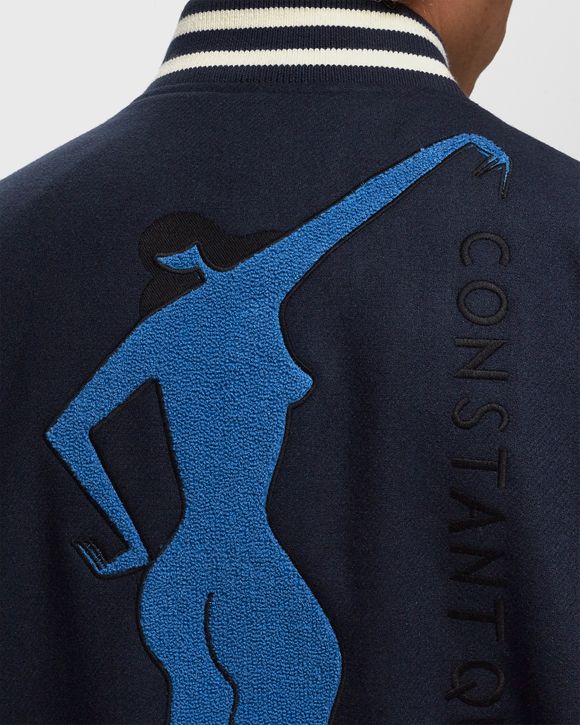 By Parra Run Sit & Bike Varsity Jacket Blue - Navy Blue