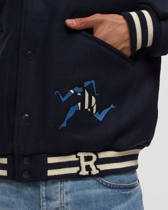 By Parra Run Sit & Bike Varsity Jacket Blue - Navy Blue