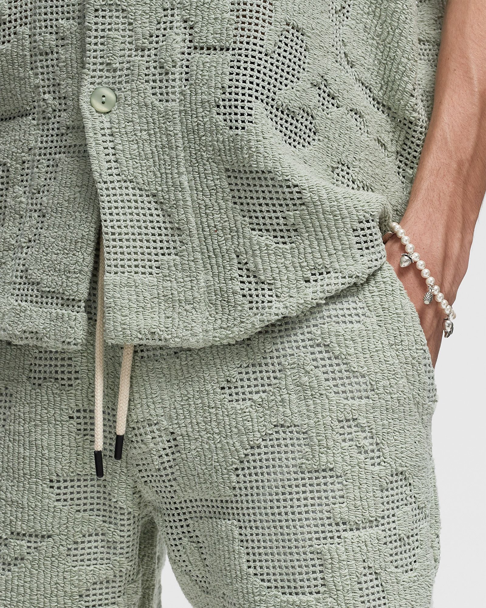 Galbanum Crochet Shorts