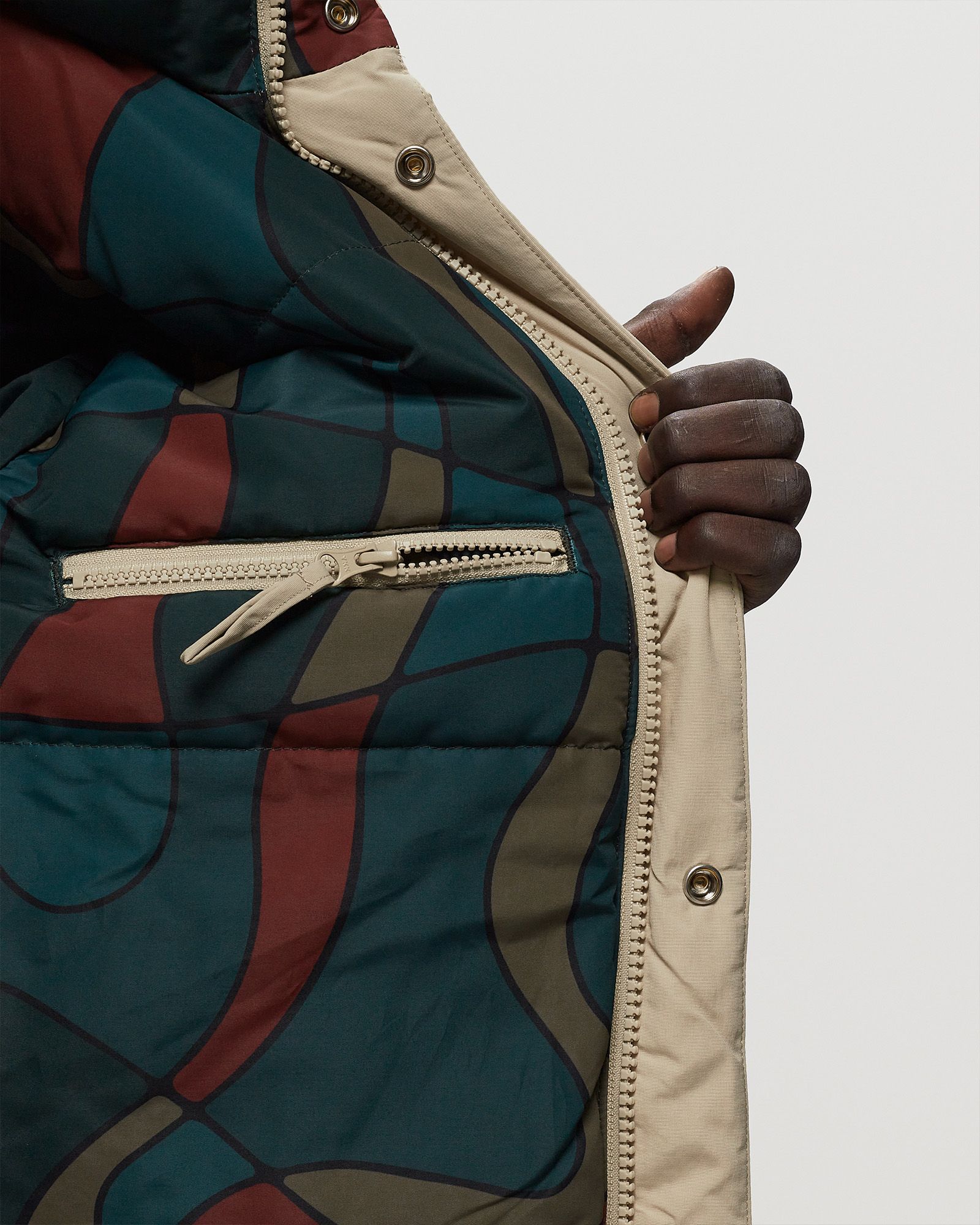 Trees In Wind Puffer Jacket