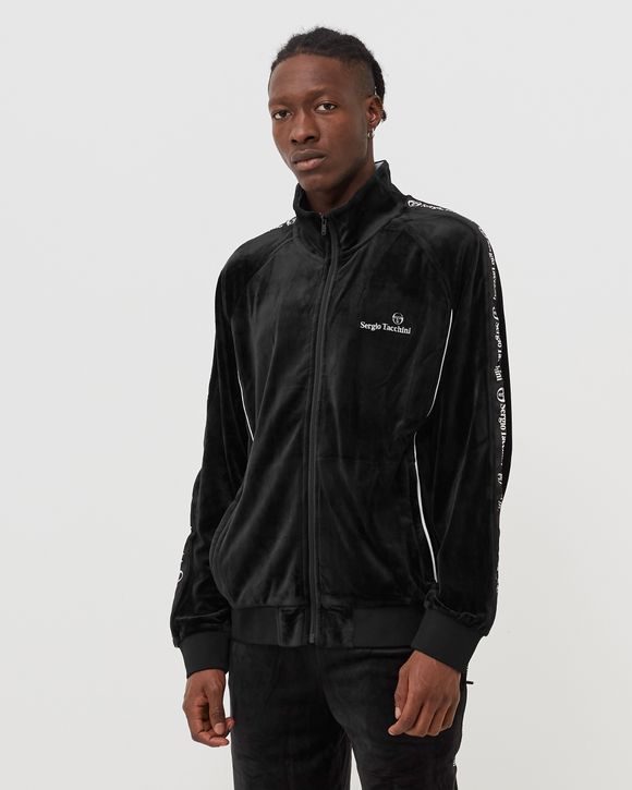 Sergio Tacchini LOGO VELOUR TRACK JACKET Black BSTN Store