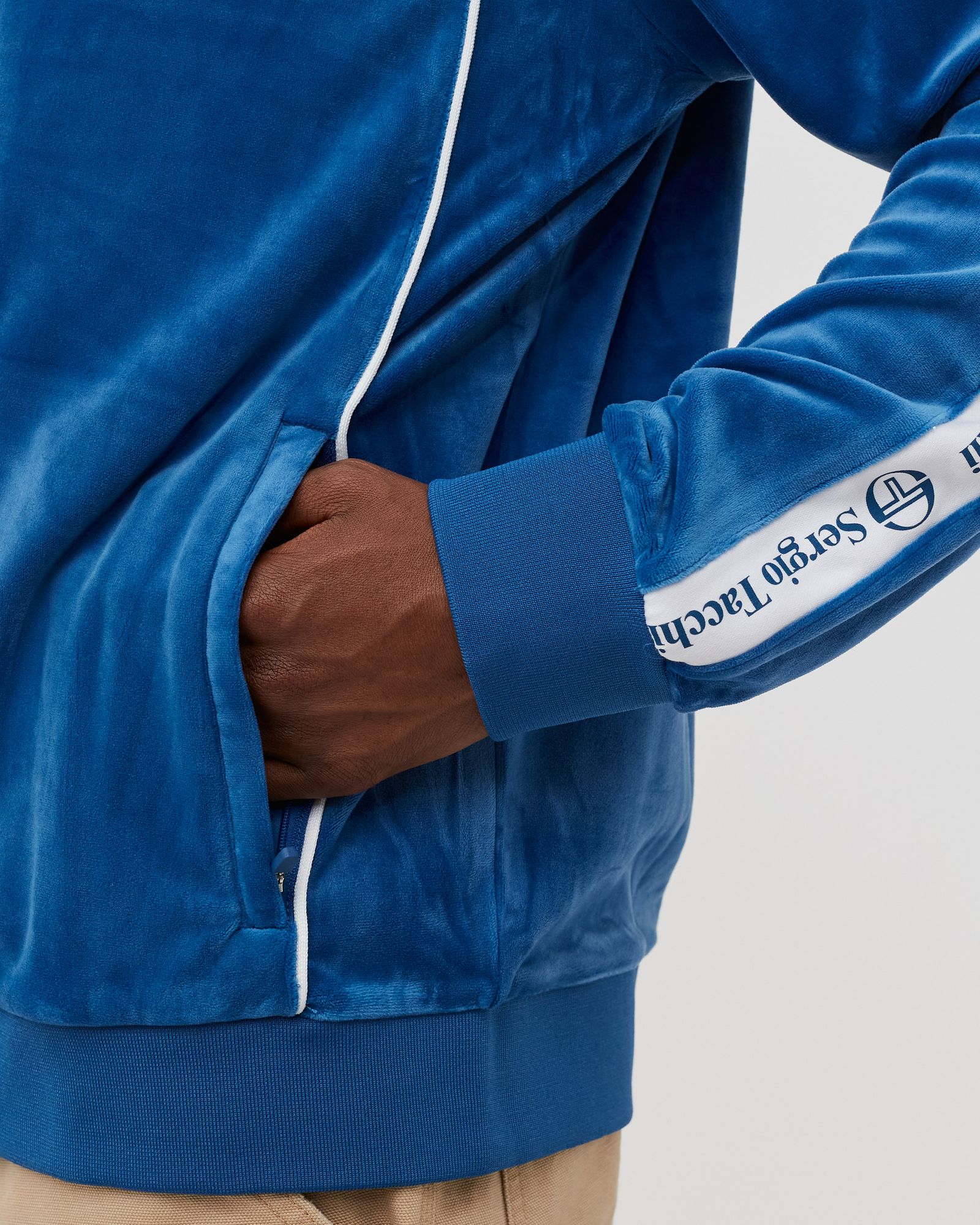 LOGO VELOUR TRACK JACKET